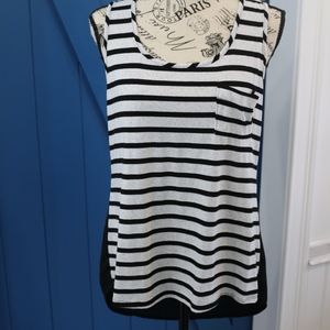 Papermoon black and white tank